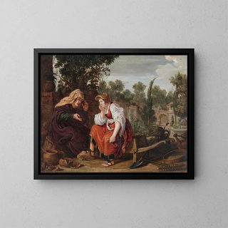 Vertumne and Pomone - Jan Tengnagel — framed artwork on a wall