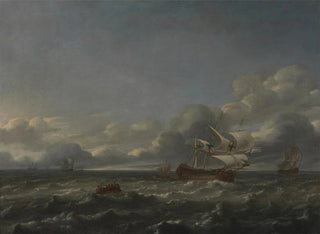 War Men in a Strong Breeze - Jan Theunisz Blanckerhoff — artwork view
