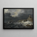 Marine landscape painting - Jan Theunisz Blanckerhoff — framed artwork on a wall