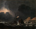 Storm at Sea with a Shipwreck - Jan Theunisz Blanckerhoff — artwork view