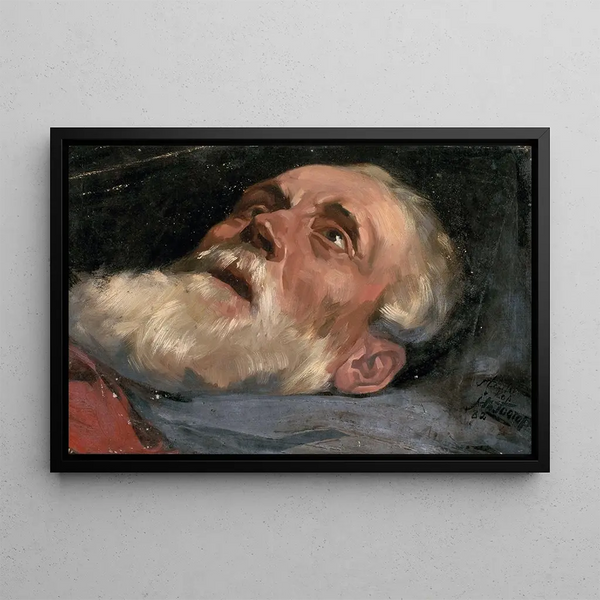 Head of an Old Man Study - Jan Toorop — framed artwork on a wall