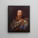 Portrait of Jean III Sobieski in Leopard Skin - Jan Tricius — framed artwork on a wall