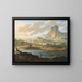 Sunset Landscape Painting - Jan van Bunnik — framed artwork on a wall