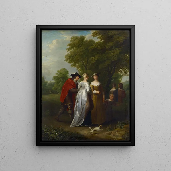 Marcher - Jan van Mieris — framed artwork on a wall