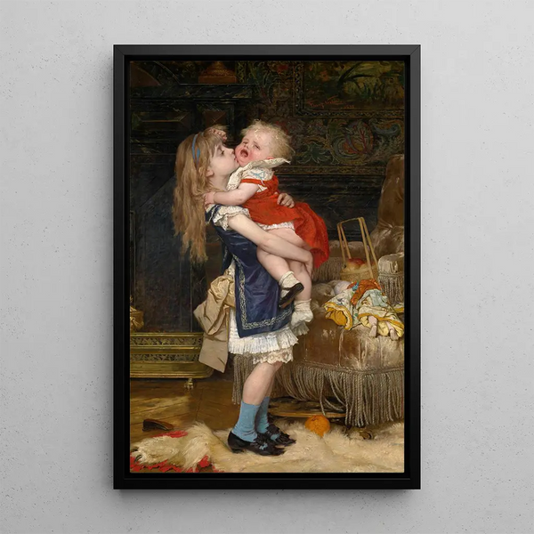 Inconsolable Painting - Jan Verhas — framed artwork on a wall