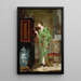 La collectionneuse au kimono vert - Jan Verhas — framed artwork on a wall
