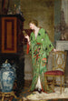La collectionneuse au kimono vert - Jan Verhas — artwork view