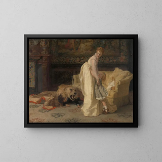 The Lion - Jan Verhas — framed artwork on a wall
