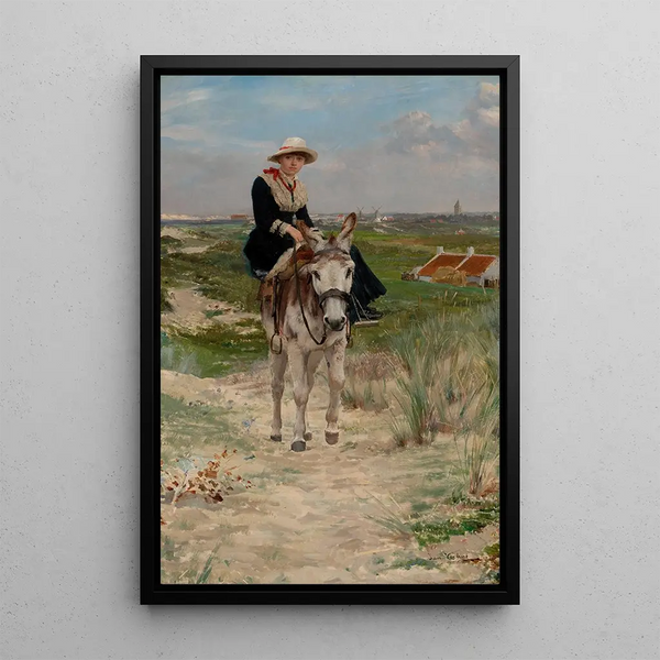 La promenade - Jan Verhas — framed artwork on a wall