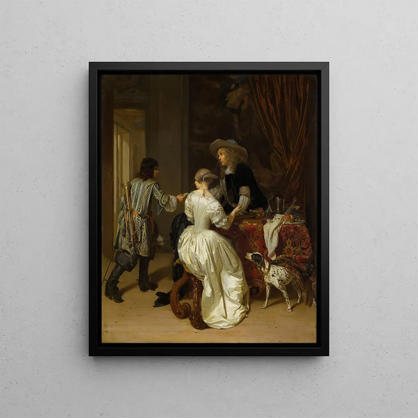 The Messenger - Jan Verkolje — framed artwork on a wall