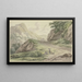Mountain Path with Figures - Jan Vermeer van Haarlem the Elder — framed artwork on a wall