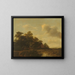 Landscape Painting with a Farm - Jan Vermeer van Haarlem the Elder — framed artwork on a wall