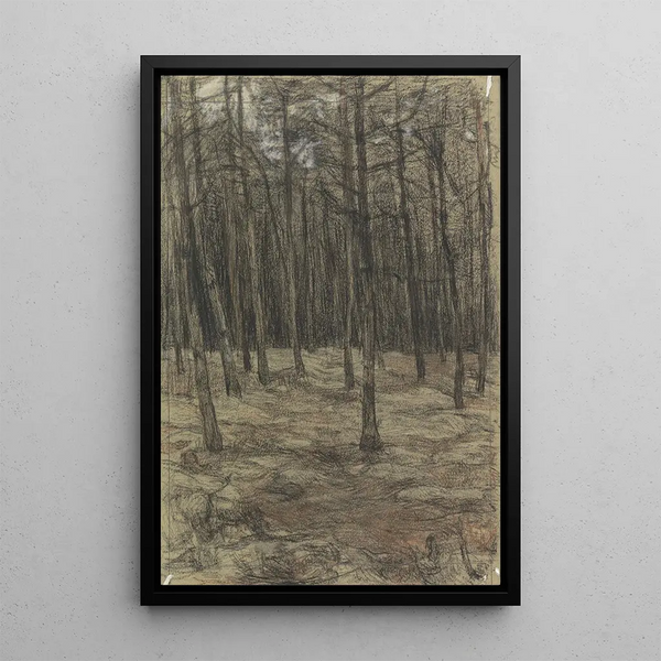 Forest Landscape Painting - Jan Veth — framed artwork on a wall