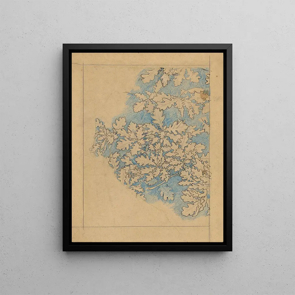 Oak Leaves Painting - Jan Veth — framed artwork on a wall