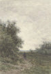 Landscape painting with a rider and a flock of sheep with shepherd - Jan Vrolijk — artwork view