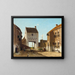 a city gate in Leerdam - Jan Weissenbruch — framed artwork on a wall