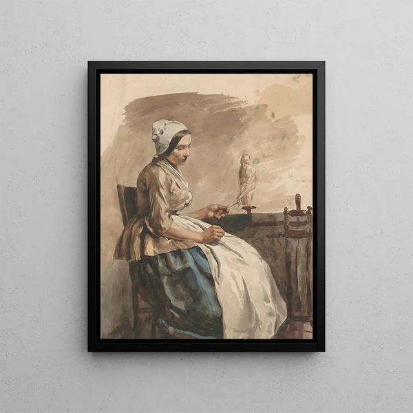 Young woman turning - Jan Weissenbruch — framed artwork on a wall