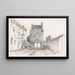 Porte de la digue à Leerdam - Jan Weissenbruch — framed artwork on a wall