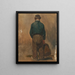 Fisherman with a basket seen from behind - Jan Weissenbruch — framed artwork on a wall