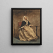 a seated woman next to a small table - Jan Weissenbruch — framed artwork on a wall