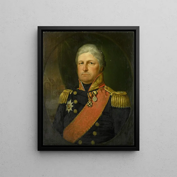 Portrait of Rear Admiral Job Seaburne May - Jan Willem May — framed artwork on a wall