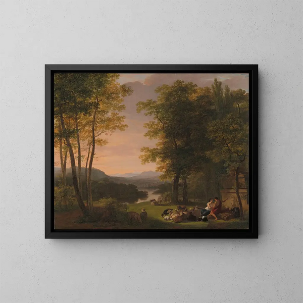 Landscape Arcadian Painting - Jan Willem Pieneman — framed artwork on a wall