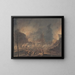 Lodewijk Napoléon visits the runes on the Rapenburg in Leiden after the powder ship explosion on January 12, 1807 - Jan Willem Pieneman — framed artwork on a wall