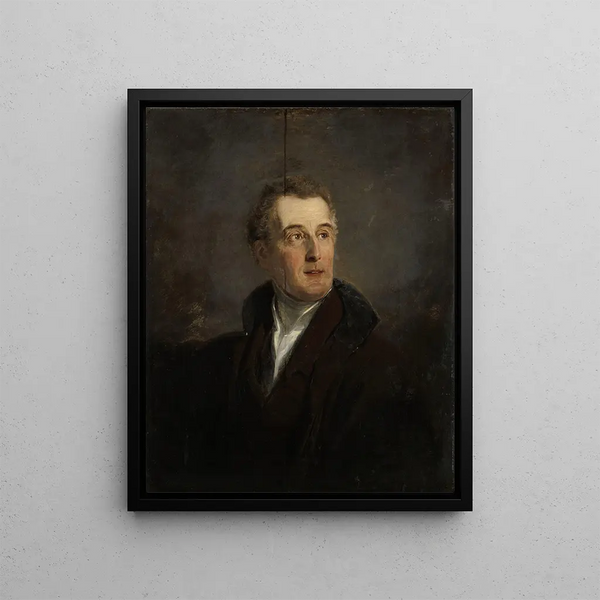 a portrait study of Arthur Wellesley, Duke of Wellington - Jan Willem Pieneman — framed artwork on a wall