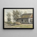 Farm with barn - Jan Willem van Borselen — framed artwork on a wall
