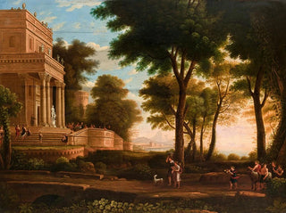 Landscape painting with a classic structure - Jan Wołowski — artwork view