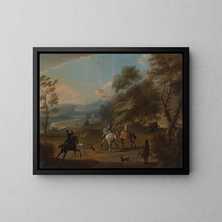 A Hawking Festival - Jan Wyck — framed artwork on a wall