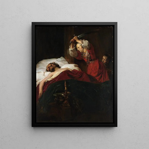 Judith and Holofernes - Jan de Bray — framed artwork on a wall