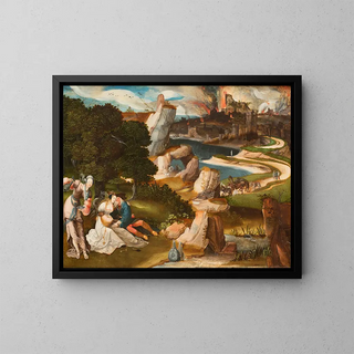 Lot et ses filles - Jan de Cock — framed artwork on a wall