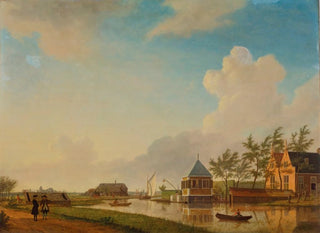 a view of Buitenplaats Groeneveld on the Holendrecht River between Ouderkerk aan de Amstel and Abcoude - Jan ten Compe — artwork view