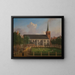 The Beguinage with the English Church - Jan ten Compe — framed artwork on a wall