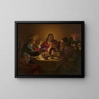 The Supper at Emmaus - Jan ter Borch — framed artwork on a wall