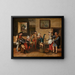 Tavern Scene Painting - Jan van Amstel — framed artwork on a wall