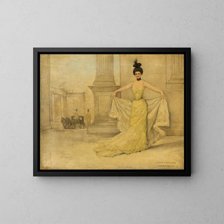 Woman in Evening Dress - Jan van Beers — framed artwork on a wall