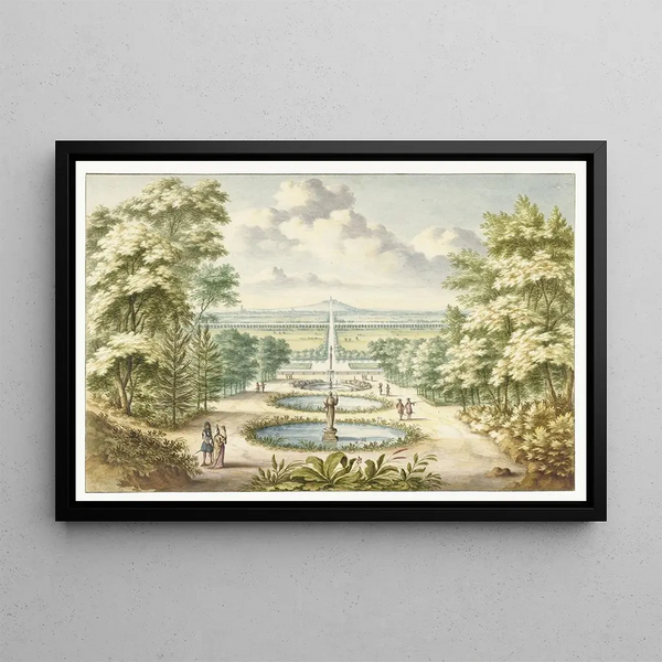 Amphitheatre at Clèves seen towards the north - Jan van Call the Elder — framed artwork on a wall