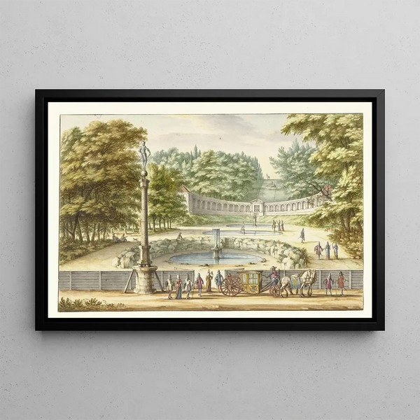 Amphitheatre at Clèves seen towards the south - Jan van Call the Elder — framed artwork on a wall