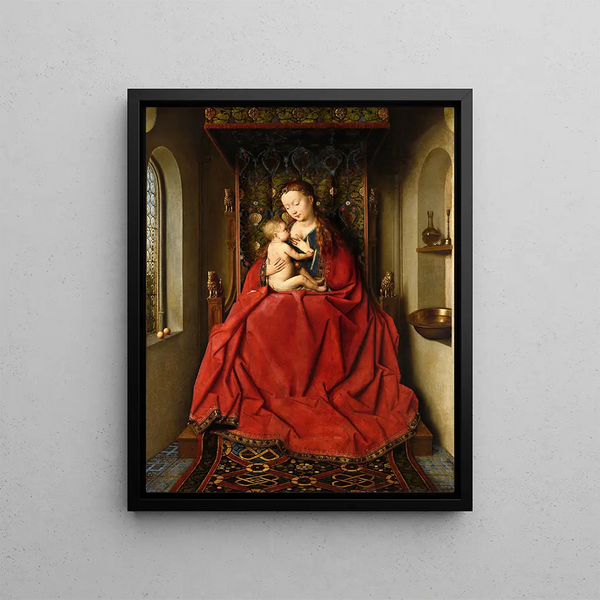 Madonna of Lucca - Jan van Eyck — framed artwork on a wall