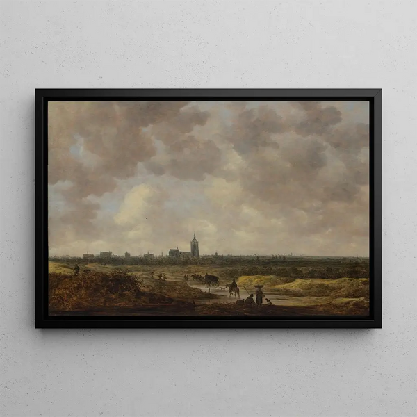 View of The Hague from the northwest - Jan van Goyen — framed artwork on a wall
