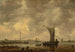 River estuary with ships and fishermen on the shore - Jan van Goyen — artwork view