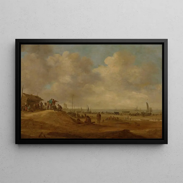 View of Scheveningen - Jan van Goyen — framed artwork on a wall