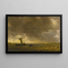 Scene of Estuary with the Arrival of a Gale and Weyschuits Lowering Their Sails - Jan van Goyen — framed artwork on a wall