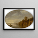 Boats in the Port - Jan van Goyen — framed artwork on a wall