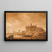 Coastal Scene Painting - Jan van Goyen — framed artwork on a wall