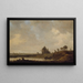 L'Auberge au bord de la rivière - Jan van Goyen — framed artwork on a wall