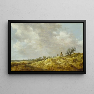 Path through the Dunes - Jan van Goyen — framed artwork on a wall