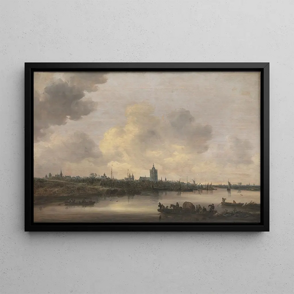 View of the city of Arnhem - Jan van Goyen — framed artwork on a wall